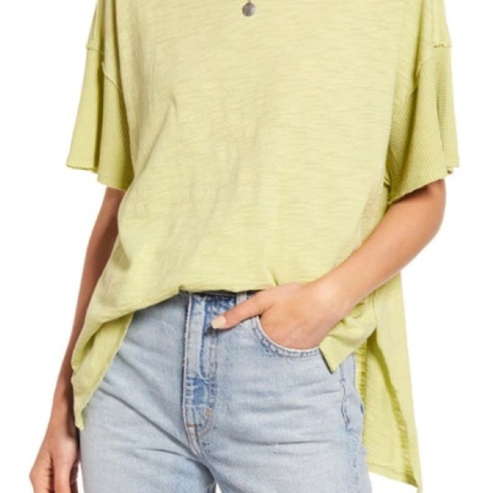 We The Free Peace It Up Oversized Split-Hem T-Shirt Misty Path